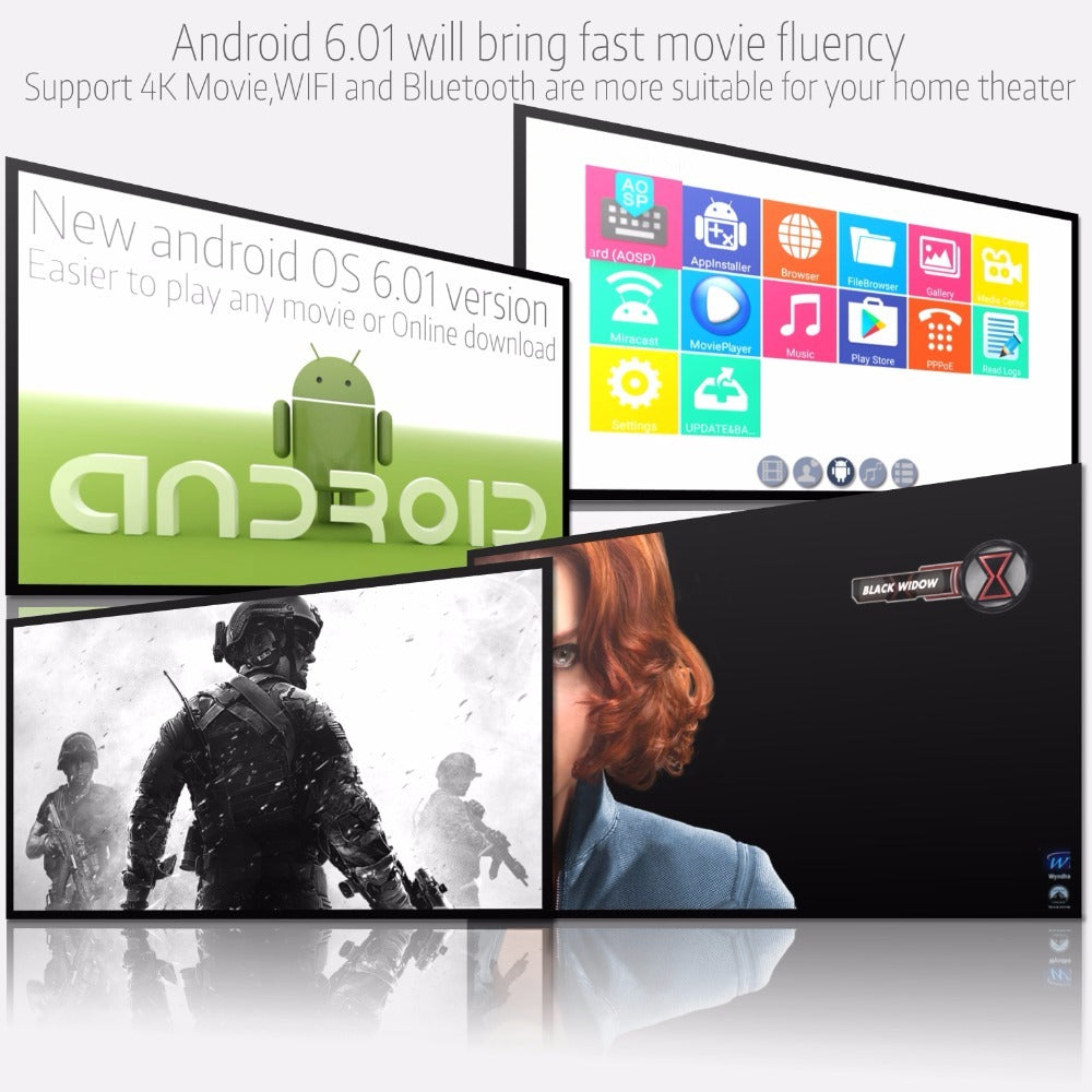 ViviBright GP100UP Smart Home Theater Projector Android6.01 3500 Lumens High Brightness LED WiFi Beamer 1280*800pixels black_European regulations