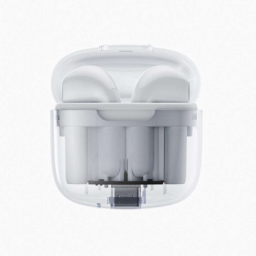 BD02 Wireless Earbuds In-Ear Earphones With Clear Calling Transparent Charging Case For Cell Phone Computer Laptop Sports black