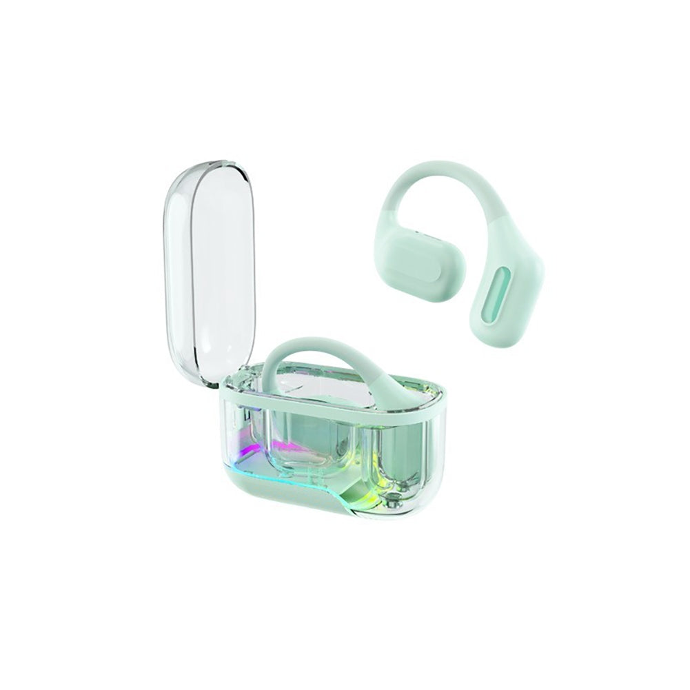 C01 Wireless Hanging Ear Headphones Open Ear Headphones Stereo Sound Earphones Noise Reduction Earphones Yellow