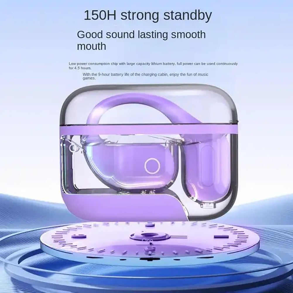 C01 Wireless Hanging Ear Headphones Open Ear Headphones Stereo Sound Earphones Noise Reduction Earphones Yellow