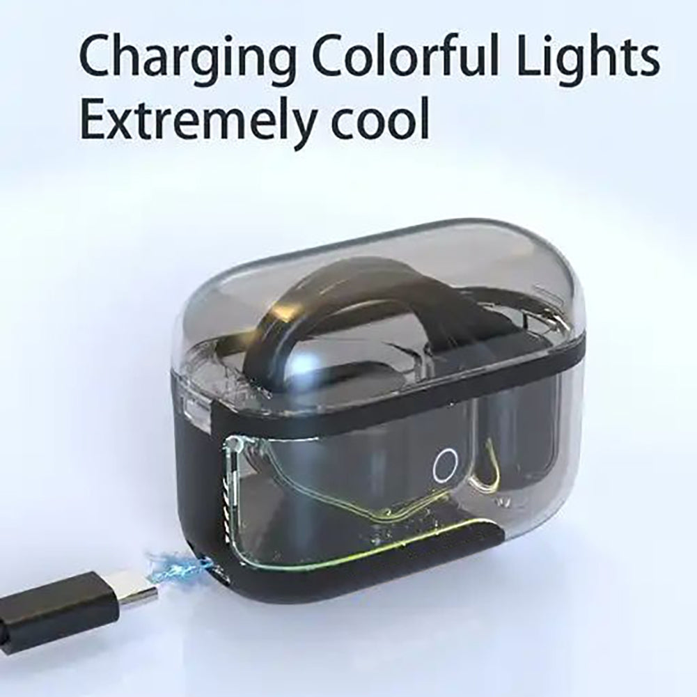 C01 Wireless Hanging Ear Headphones Open Ear Headphones Stereo Sound Earphones Noise Reduction Earphones Yellow