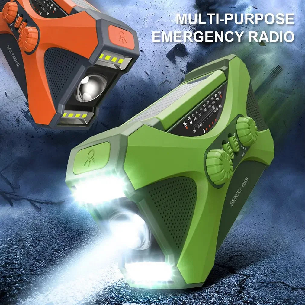Color: black, Ships From: CHINA - New! 10000mAh Emergency Radio Portable AM FM WB NOAA Solar Hand Crank Radios Weather Radio LED Flashlight SOS Alarm Power Bank .