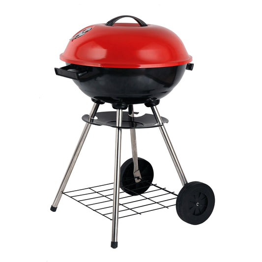 Brentwood BB-1701 17 Portable Charcoal BBQ Grill, Red