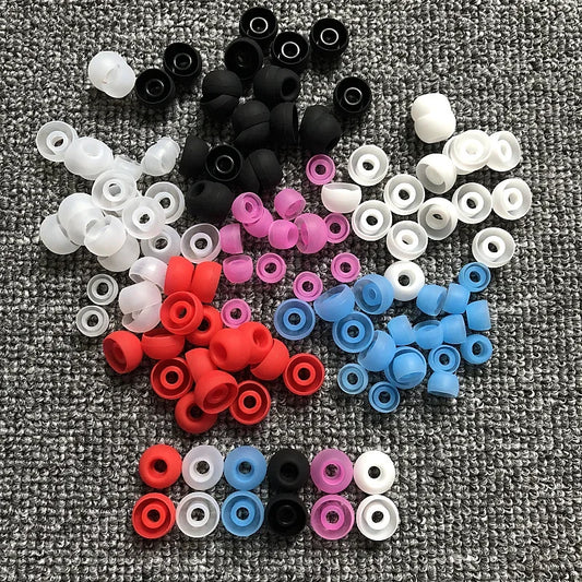 Color: Blue, Size: L - 50pcs/lot Earphone Silicone Case Covers Soft Ear Tips For Headphones Ear Pads Cushion Caps Earbuds Replacement Accessories