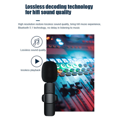 Wireless 3.5mm Lavalier Microphone Condenser Mic for Camera Speaker Smartphone Recording Microphone K35 1 to 2