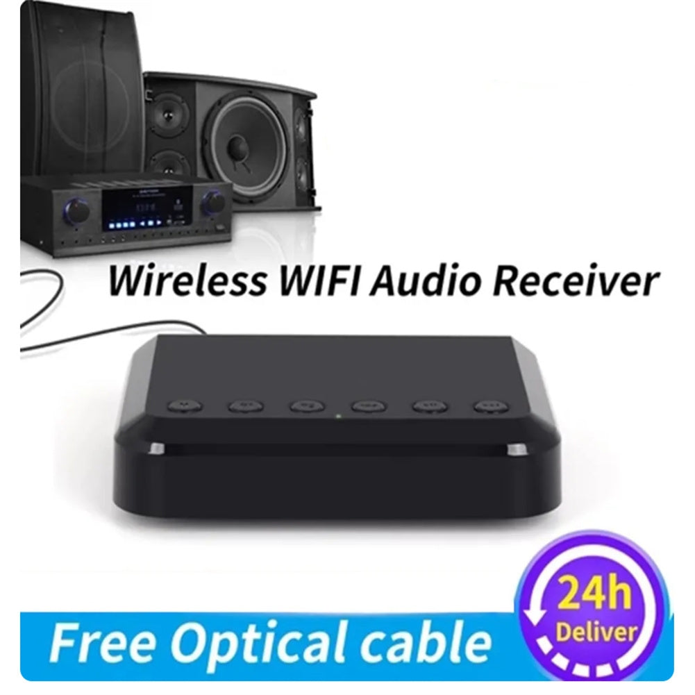 WR320 Audio Receiver Adapter Home RCA AUX 3.5mm Music Receiver Home Stereo Theater System Stereo Audio Component Receivers black