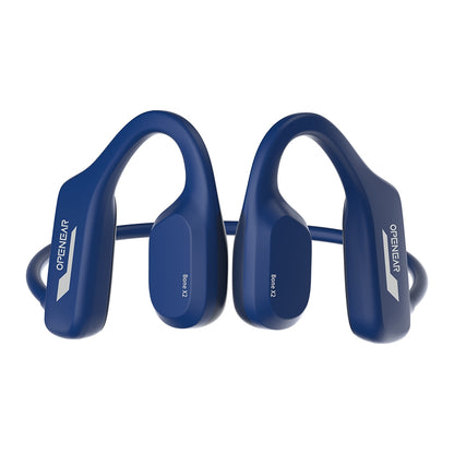 Wireless Headphones Headband Bone Conduction Earphones Clear Sound Calling Headphones Waterproof Earbuds Blue