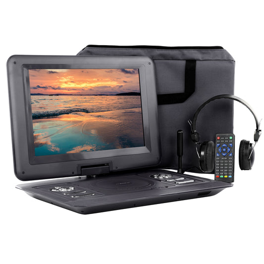Trexonic 13.3 Inch Portable TV+DVD Player with Color TFT LED Screen and USB/HD/AV Inputs