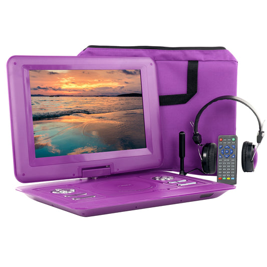Trexonic 13.3 Inch Portable TV+DVD Player with Color TFT LED Screen and USB/HD/AV Inputs