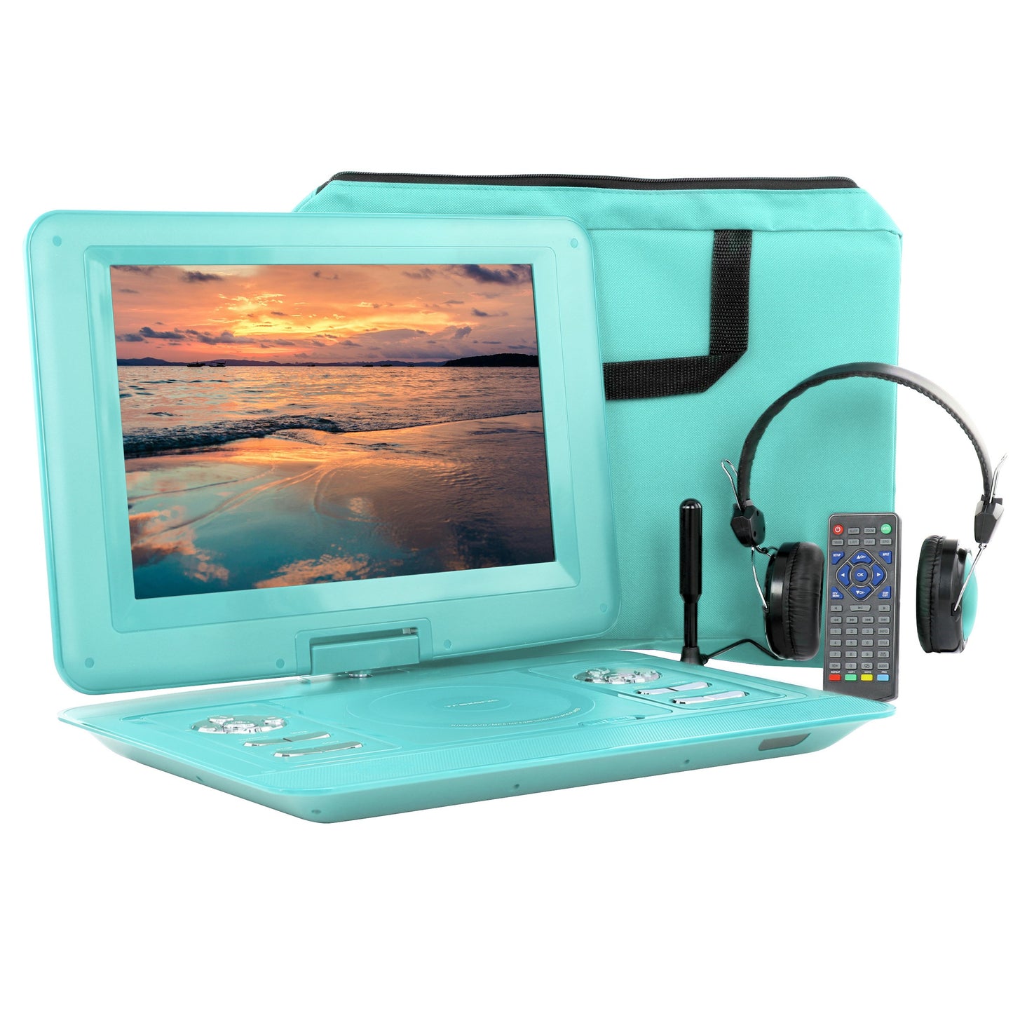 Trexonic 13.3 Inch Portable TV+DVD Player with Color TFT LED Screen and USB/HD/AV Inputs