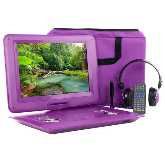 Trexonic 14.1 Inch Portable TV+DVD Player with Swivel TFT-LCD Screen and USB,SD,AV,HDMI Inputs