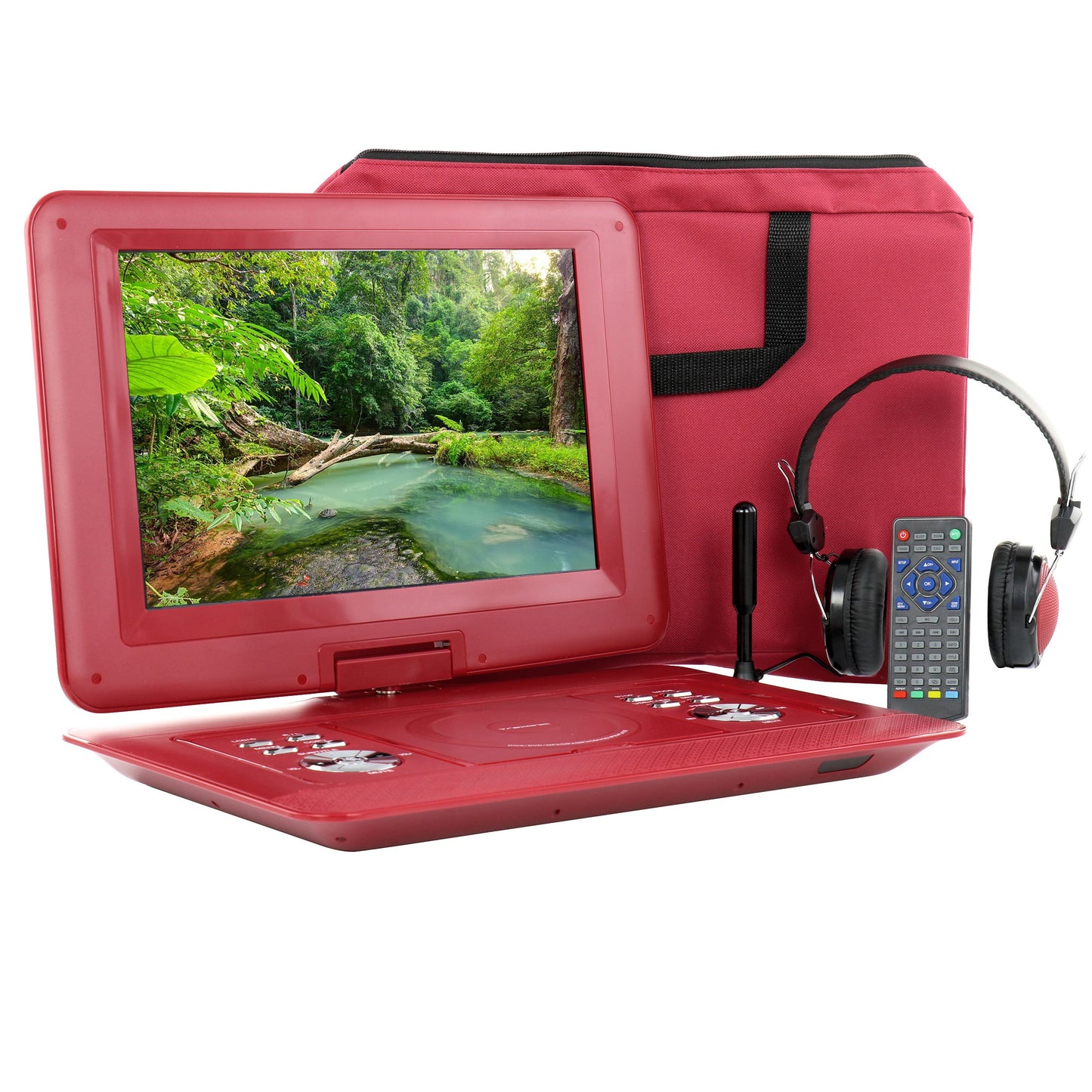 Trexonic 14.1 Inch Portable TV+DVD Player with Swivel TFT-LCD Screen and USB,SD,AV,HDMI Inputs