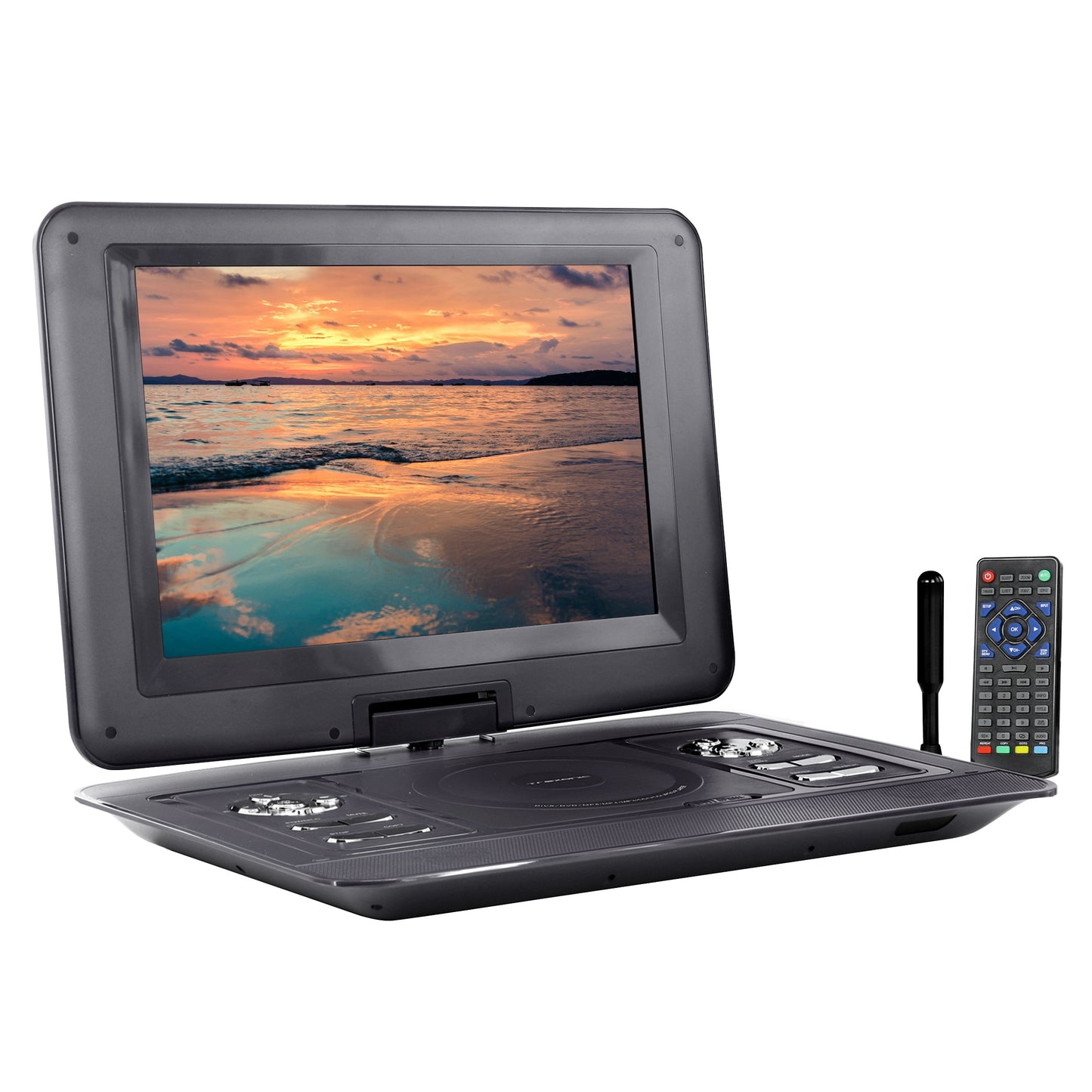 Trexonic 15.4 Inch Portable TV+ DVD Player with Swivel TFT-LCD Screen and USB,SD,AV,HDMI Inputs